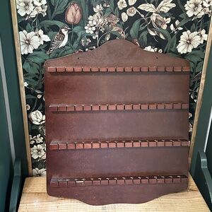 Vintage wood spoon holder collectible